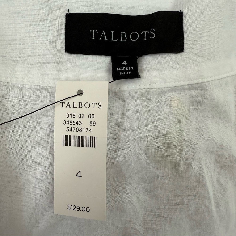 Women’s Talbots Embroidered Midi Skirt Tossed Wildflower Size 4 Pockets Cotton - Picture 12 of 16